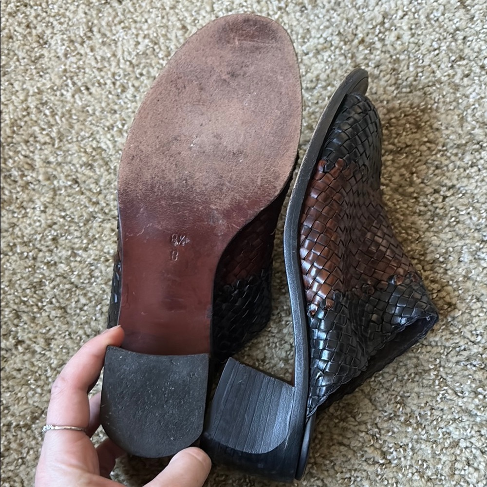 Chic Black and Brown Women's Mules - Picture 5 of 6